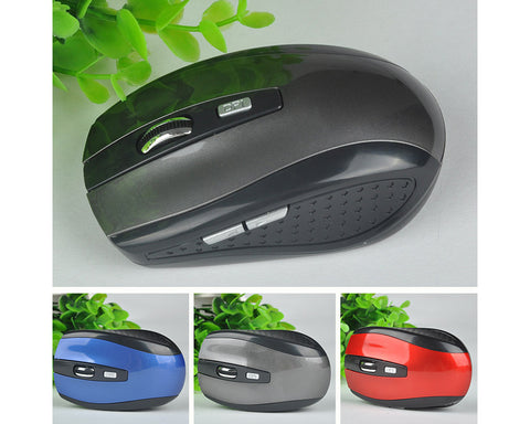 2.4Ghz Wireless Optical Mouse with USB Receiver - Black