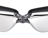 Swimming Goggles with Anti-fog Mirror Lens and Case - Black