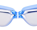 Swimming Goggles with Anti-fog Mirror Lens and Case - Blue