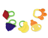 5 Pieces Fruit Soft Silicone Baby Teether Baby Teething Toy Set