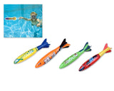 4 Pieces Toypedo Bandits for Swimming Pool and Diving Game