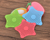 4 Pieces Colorful Star Bathroom Hair Catcher or Kitchen Sink Strainer