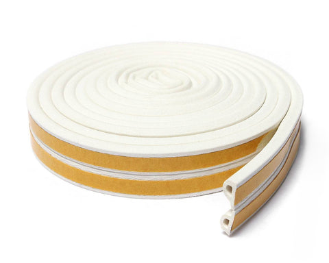 5 Meters Self Adhesive Foam Door Seal Strip - White