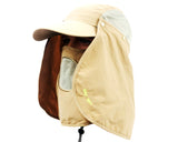 UV 30+ Sun Hat with Neck Protection Flap and Mask