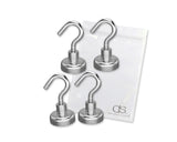 4 Pieces 25mm Neodymium Magnetic Hooks