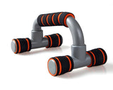 2 Pieces Foam Handle Push up Bars for Strength Training - Orange and Black