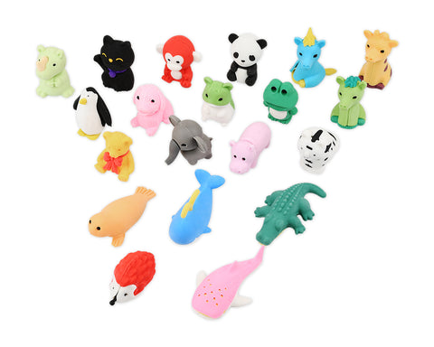 Pencil Erasers 20 Pieces Animal Erasers