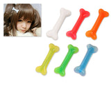 6 Pieces Colorful Cute Dog Bone Hair Clips