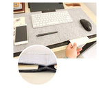 Multifunctional Felt Desk Mat Mouse Pad Table Organiser - Grey