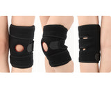 Adjustable Sports Knee Support Breathable Thick Knee Pads - Black