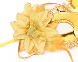 Masquerade Mask with Flower Set of 2 Costume Party Mask