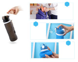 750ml Collapsible Leak Proof Silicone Water Bottle for Cycling - Blue