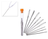 9 Pcs Stainless Steel Large-eye Knitting Needles