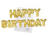 Happy Birthday Party Decorations Foil Balloons - Gold