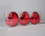 3 Pieces Heart Shaped Christmas Baubles for Christmas Tree Ornaments