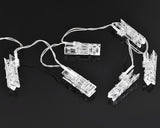 Battery Operated 30 Photo Clips Shaped LED String Lights - Warm White