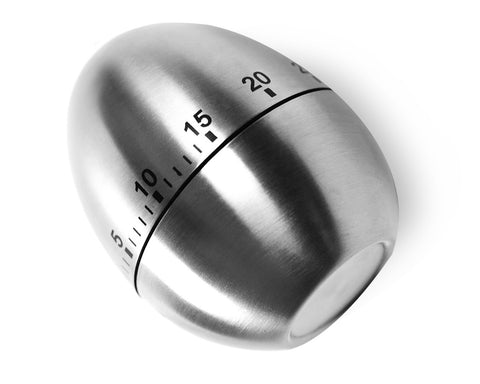 Stainless Steel 60 Minutes Egg Shaped Rotating Kitchen Timer