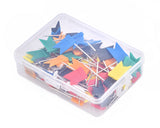 100 Pieces Assorted Color Flag Drawing Pins