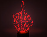 Multi Colors Middle Finger LED 3D Optical Illusion Lamp