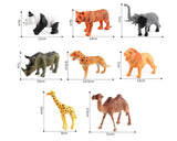 Assorted Jungle Animal Figures Set of 8