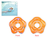 Flower Adjustable Baby Neck Float Swimming Ring - Orange