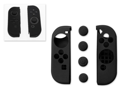 Nintendo Switch Joy Con Controllers Silicone Protective Cases - Black