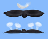 2 Pieces 3D Sleeping Eye Masks with Elastic Strap