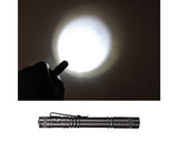 3W 180 Lumen LED Torch Light Pen Shape LED Flashlight with Clip - Black