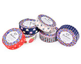 4 Pcs Retro Pattern Paper Washi Masking Tape with Storage Box