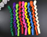 Spiral Party Balloons 100 Pieces 40 Inches Multicolor Latex Balloons with Air Pump