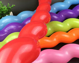 Spiral Party Balloons 100 Pieces 40 Inches Multicolor Latex Balloons with Air Pump