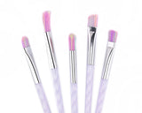 10 Pcs Professional Makeup Brush Set with Diamond Bag - Silver