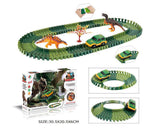 Dinosaur Race Track Set Flexible Car Track with 1 Electronic Car