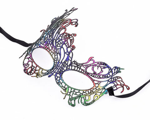 Colorful Halloween Masquerade Party Fancy Dress Sexy Lace Eye Mask - Butterfly