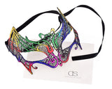 Colorful Halloween Masquerade Party Fancy Dress Sexy Lace Eye Mask - Swan