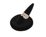 Ring Holders 2 Pieces Velvet Flocking Ring Stands