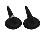 Ring Holders 2 Pieces Velvet Flocking Ring Stands