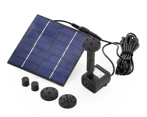 Solar Fountain with Water Pump and 1.2W Solar Panel