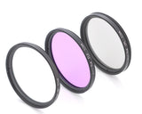 3 Pcs of 52mm Filter and Lens Hood Camera Kit