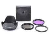 3 Pcs of 52mm Filter and Lens Hood Camera Kit