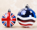 Flag Series 6 Pcs Christmas Ball Ornaments - UK Flag Pattern