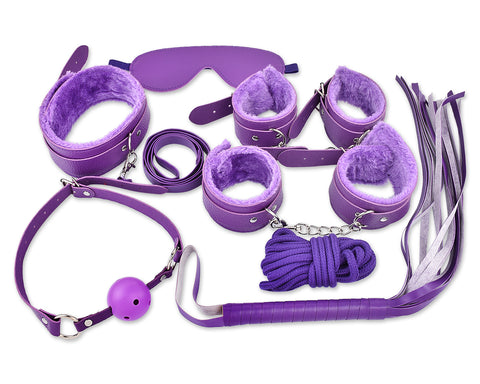 Adult SM Bondage Set with Sex Whip Set of 7