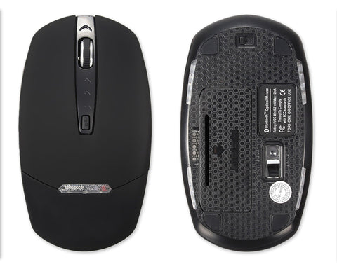 Wireless Bluetooth 3.0 Optical Mouse with LED Light - Black