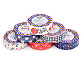 6 Pcs 1m Retro Pattern Paper Washi Masking Tape