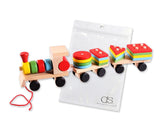 Children's Wooden Geometric Educational Toy Train