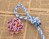 4 Pieces Durable Knotted Braided Cotton Rope Dog Chew Toys Set