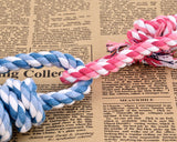 4 Pieces Durable Knotted Braided Cotton Rope Dog Chew Toys Set