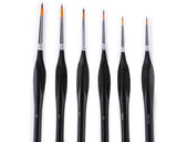 6 Pieces Detail Paint Brushes with Triangular Handle