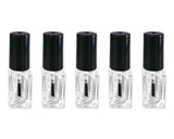 Nail Polish Bottles 5 Pieces 5 ml Empty Glass Bottles with Brush Cap