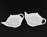 Teapot Shaped Teabag Holder Set of 4